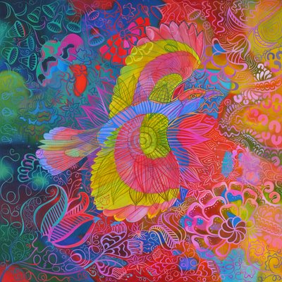 Fliegender Indischer Roller, 2013 von Jane Tattersfield